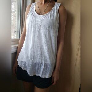 Aritzia Wilfred Free Linen White Sleeveless Womens Top